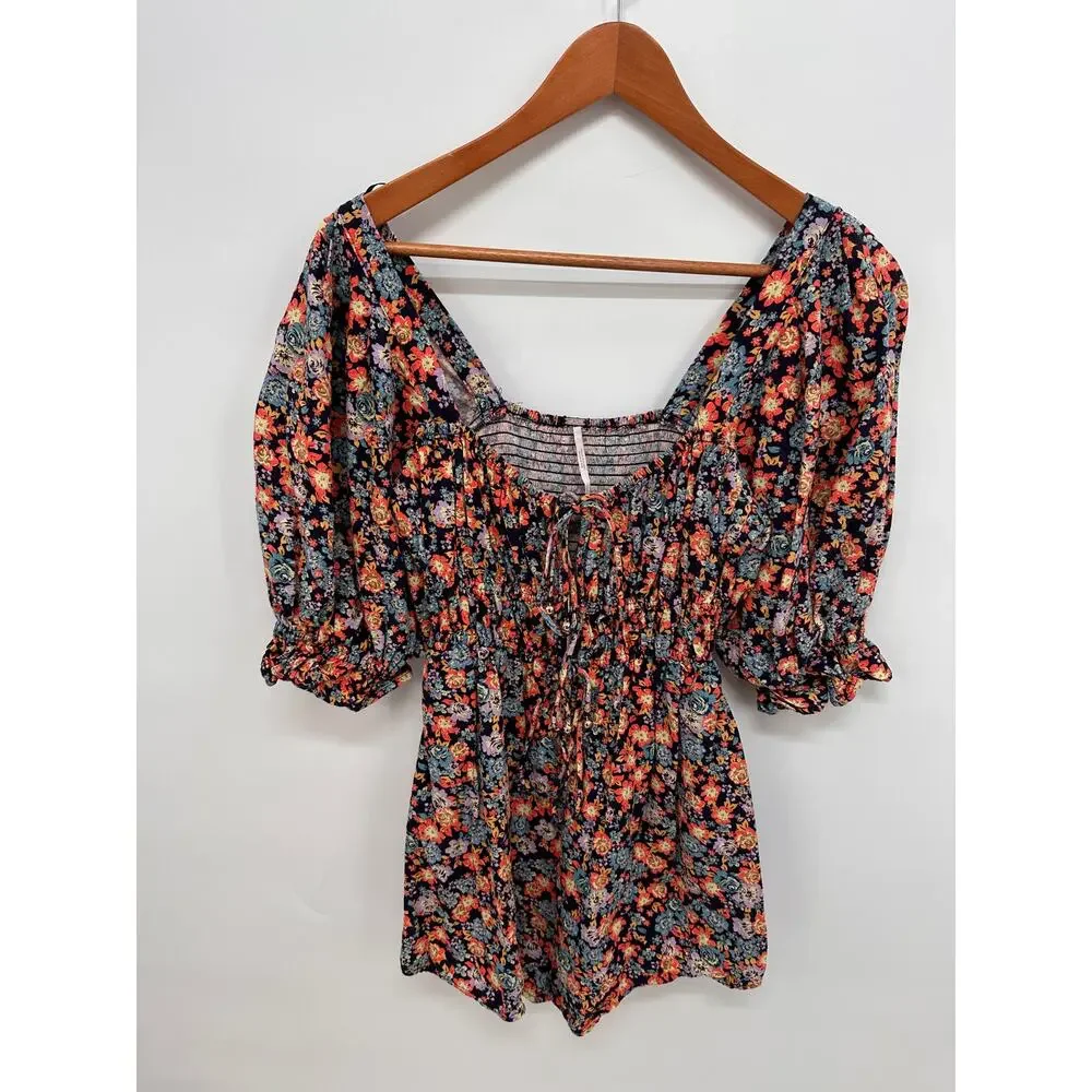 FREE PEOPLE Show Me Love Romper in Floral Combo // S